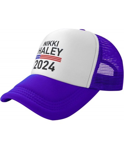 Nikki Haley 2024 Election Trucker Hat Men Mesh Baseball Cap Baseball Hats Women Sun Hat Dad Cap Fishing hat Black Purple $11....