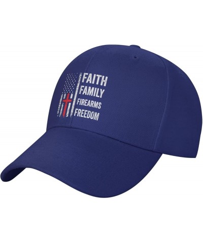 Faith Family Firearms Freedom Hat Patriotic American Flag Hat for Men Women Sports Baseball Cap Dad Trucker Hat Blue $12.52 B...