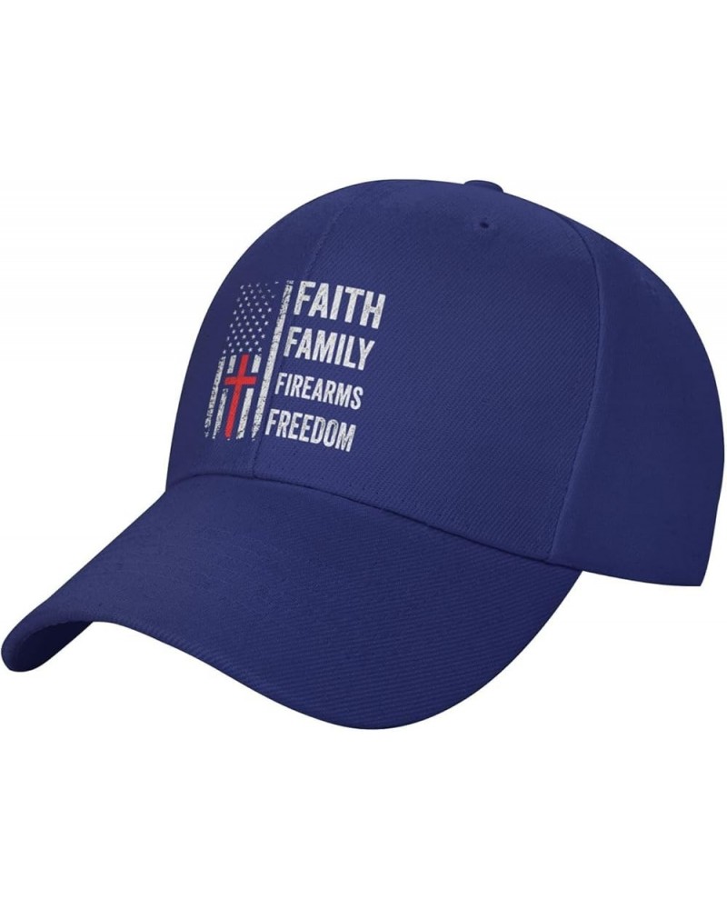 Faith Family Firearms Freedom Hat Patriotic American Flag Hat for Men Women Sports Baseball Cap Dad Trucker Hat Blue $12.52 B...