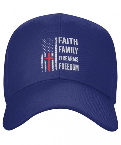 Faith Family Firearms Freedom Hat Patriotic American Flag Hat for Men Women Sports Baseball Cap Dad Trucker Hat Blue $12.52 B...