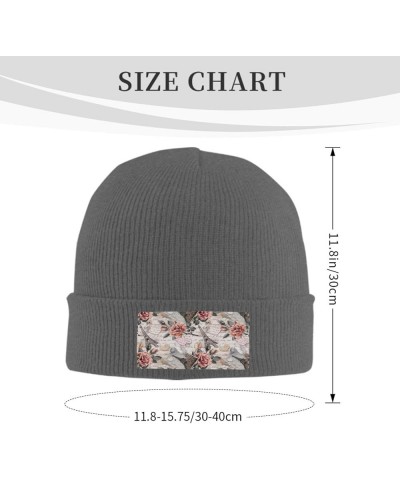 Flower Paris Eiffel Tower Print Elastic Knitted Hat Multifunction Outdoor Daily Beanie for Men Women Soft Warm Deep Heather $...