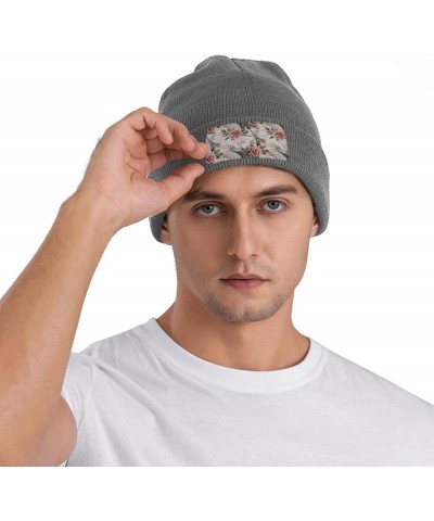 Flower Paris Eiffel Tower Print Elastic Knitted Hat Multifunction Outdoor Daily Beanie for Men Women Soft Warm Deep Heather $...