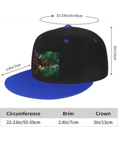 Smoke Style Flag of Guyana Baseball Cap for Men Women Snapback Hat Adjustable Flat Bill Hats Blue $12.85 Baseball Caps