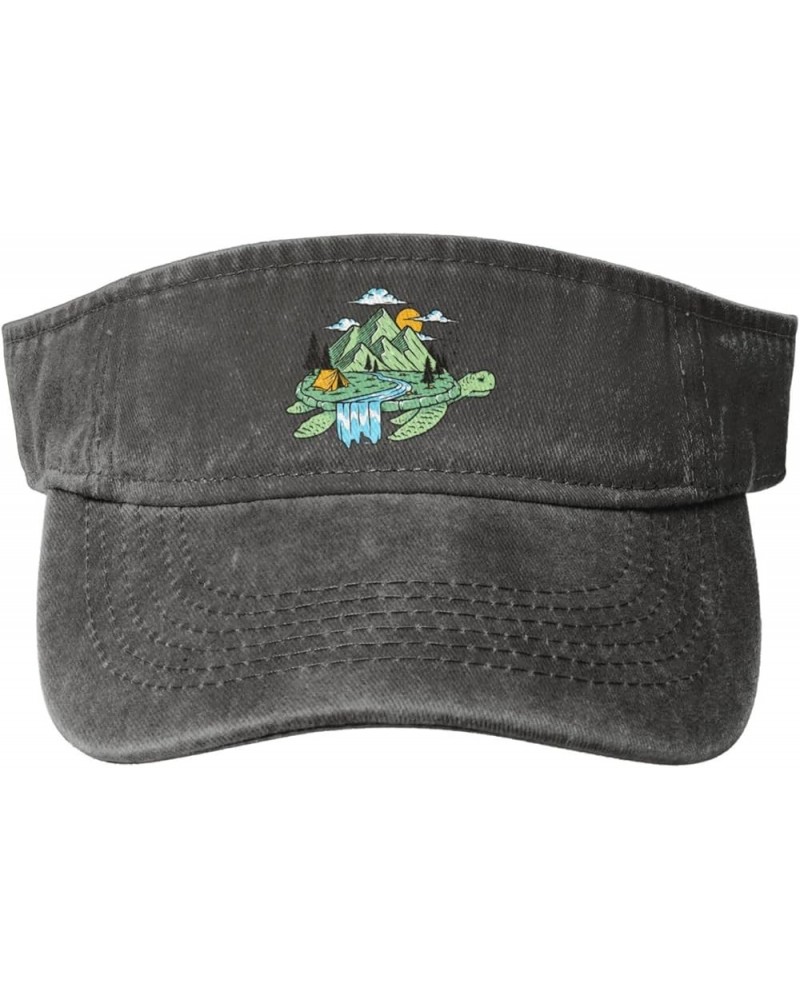 Nature and Sea Turtles Hand Painted Sun Hat Sun Visor Hats for Women Men Baseball Cap Golf Hats Deep Heather $11.12 Sun Hats