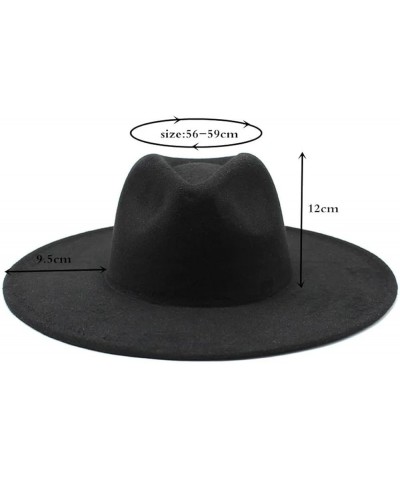 Women and Men Winter Monochrome Fedora Hat Brim Cap Adjustable Unisex Hat EN8 Jazz Hat 15 $23.29 Fedoras