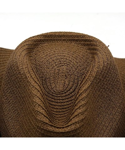 Cowboy Hat with Bowtie, Straw Sun Hat for Cowgirl Milk White staw $14.55 Cowboy Hats