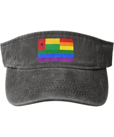 Guineabissau Rainbow Flag Sun Hat Sun Visor Hats for Women Men Baseball Cap Golf Hats Deep Heather $13.26 Sun Hats