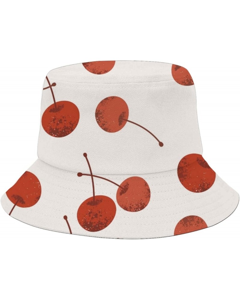 Cool Bucket Hat Cherry Bucket Hats Fruit Vintage Hat Camping Accessories for Vacation Must Haves Cute 5 $9.65 Bucket Hats