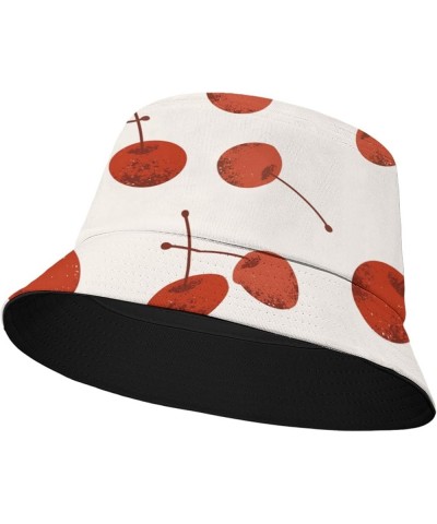 Cool Bucket Hat Cherry Bucket Hats Fruit Vintage Hat Camping Accessories for Vacation Must Haves Cute 5 $9.65 Bucket Hats