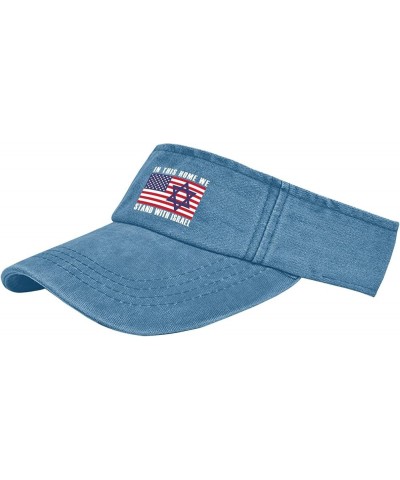 in This Home we Stand with Israel Caps Visor for Teens Sun Visor Hat Flodable Golf Cap Lake Blue $9.01 Visors