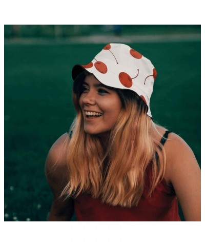 Cool Bucket Hat Cherry Bucket Hats Fruit Vintage Hat Camping Accessories for Vacation Must Haves Cute 5 $9.65 Bucket Hats