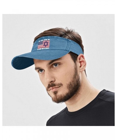 in This Home we Stand with Israel Caps Visor for Teens Sun Visor Hat Flodable Golf Cap Lake Blue $9.01 Visors