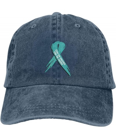 Sexual Sexual Assault Awareness Ribbon Black Cowboy Hat Baseball Hat for Men Women Men Hip Hop Baseball Cap Navy Blue $10.00 ...