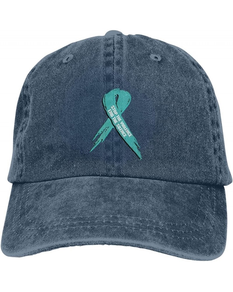 Sexual Sexual Assault Awareness Ribbon Black Cowboy Hat Baseball Hat for Men Women Men Hip Hop Baseball Cap Navy Blue $10.00 ...