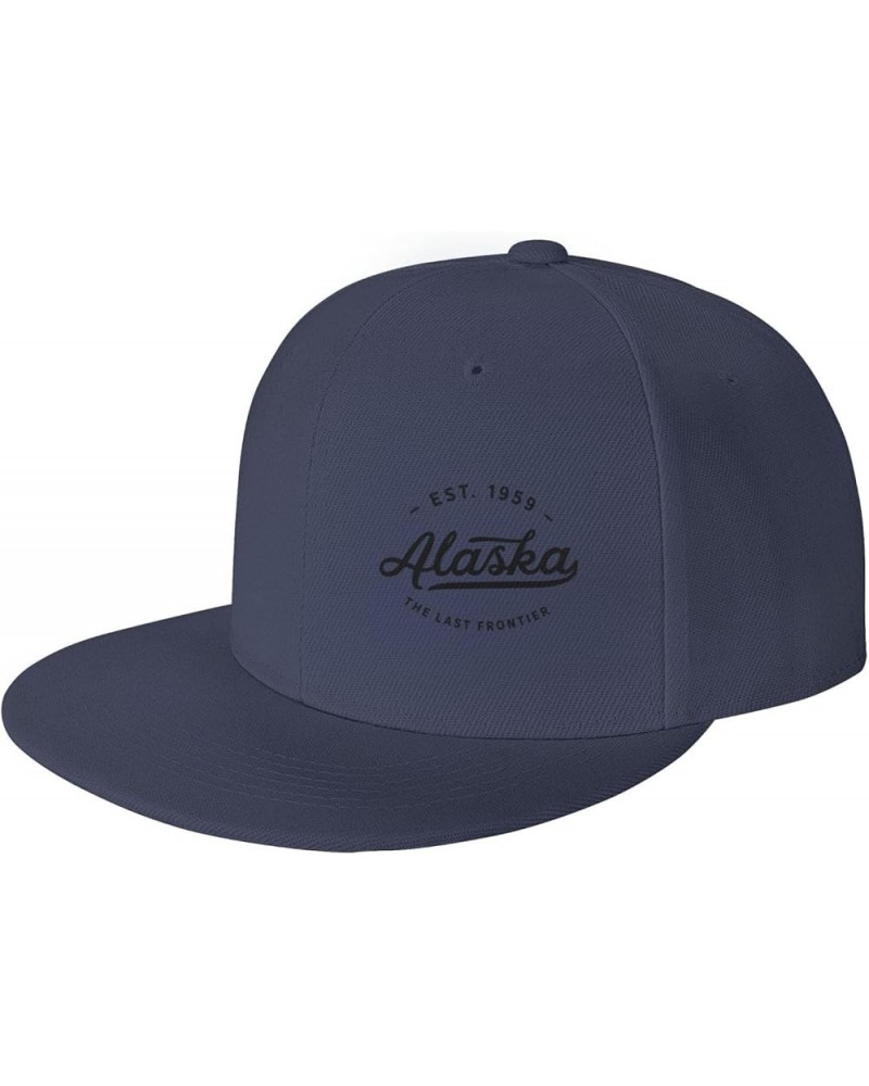 Classic Vintage Retro Alaska Est 1959 Warm Black Trucker Hat Men Baseball Cap Women Dad Hat Sun Hat Ponytail Hat Black Navy B...