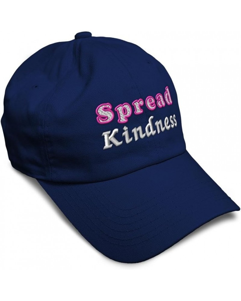 Soft Baseball Cap Spread Kindness Style B Cotton Dad Hats for Men & Women Navy $13.72 Baseball Caps