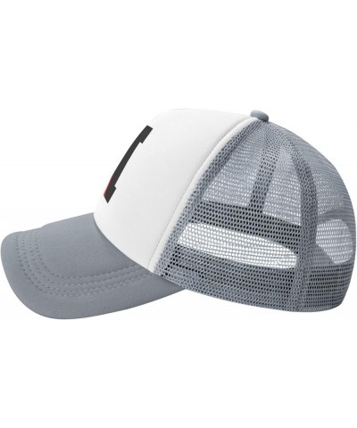 Northeastern University Logo Trucker Hats for Both Men and Women - Mesh Baseball Snapback Hats Gray $11.96 Baseball Caps