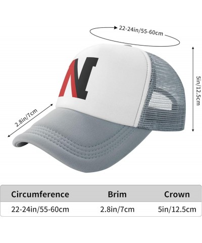 Northeastern University Logo Trucker Hats for Both Men and Women - Mesh Baseball Snapback Hats Gray $11.96 Baseball Caps