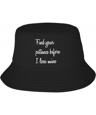 Film Crew Unisex Fisherman Cap Travel Beach Hat Fashion Packable Sun Hat for Adults Teens Find Your Patience Before I Lose Mi...