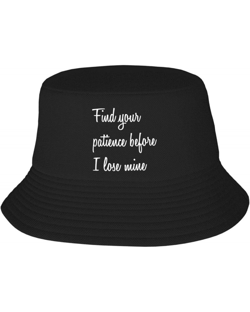 Film Crew Unisex Fisherman Cap Travel Beach Hat Fashion Packable Sun Hat for Adults Teens Find Your Patience Before I Lose Mi...