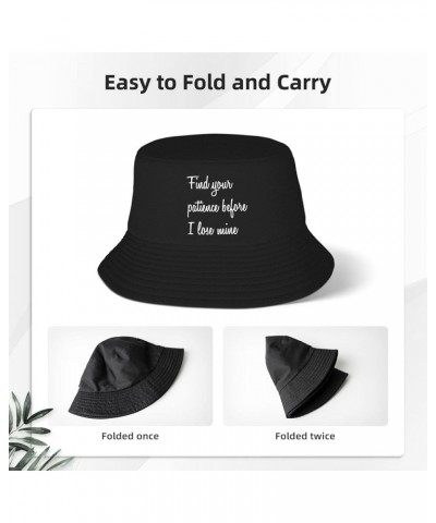 Film Crew Unisex Fisherman Cap Travel Beach Hat Fashion Packable Sun Hat for Adults Teens Find Your Patience Before I Lose Mi...