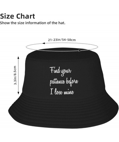 Film Crew Unisex Fisherman Cap Travel Beach Hat Fashion Packable Sun Hat for Adults Teens Find Your Patience Before I Lose Mi...