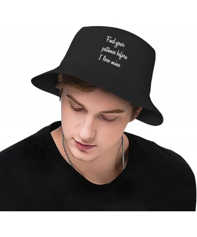 Film Crew Unisex Fisherman Cap Travel Beach Hat Fashion Packable Sun Hat for Adults Teens Find Your Patience Before I Lose Mi...