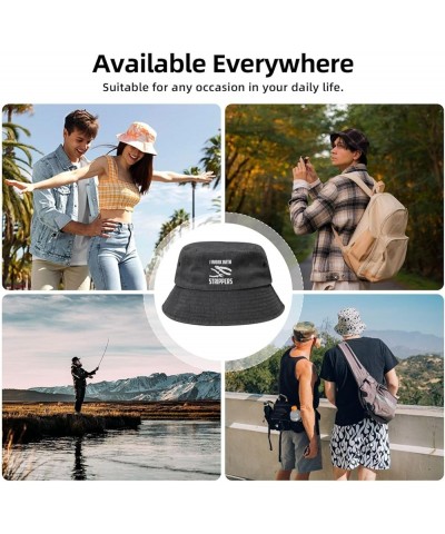 I Work with Strippers Bucket Hat for Men Women Summer Travel Beach Cap Fishing Hat Black Black $10.52 Bucket Hats