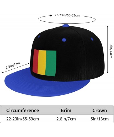 Flag of Guinea Snapback Hat for Men Women Baseball Cap Trucker Flat Bill Hats Dad Caps Blue $12.12 Baseball Caps