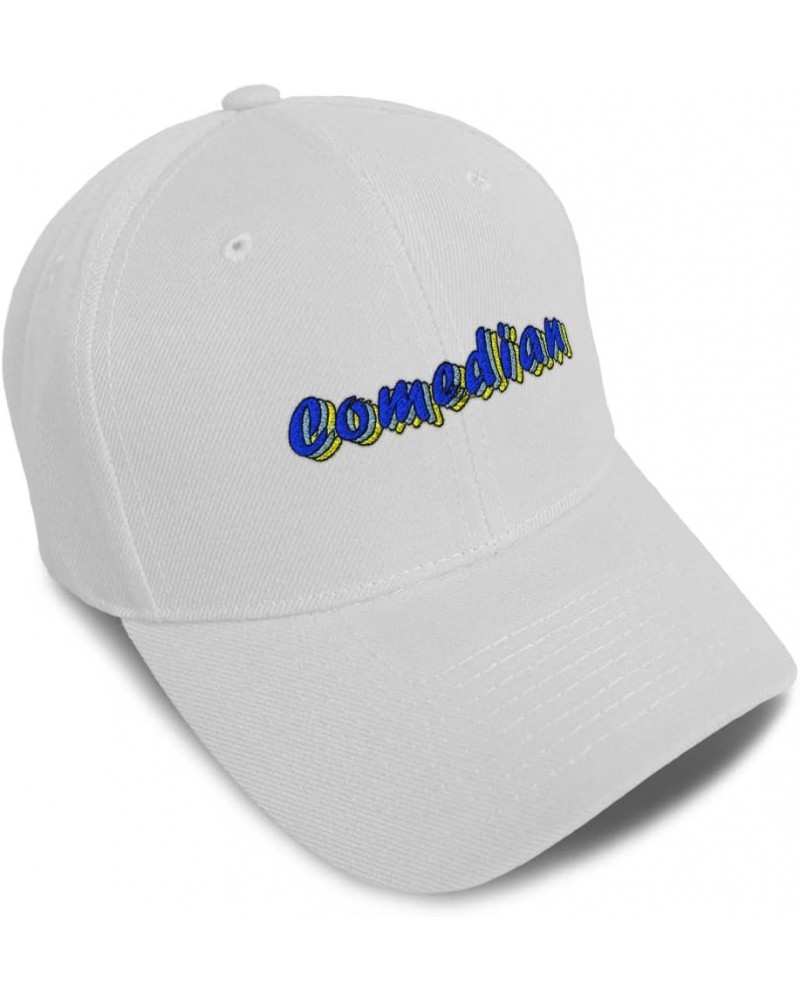 Custom Baseball Cap Comedian Gags Acrylic Entertain Dad Hats for Men and Women White Design Only $11.34 Baseball Caps