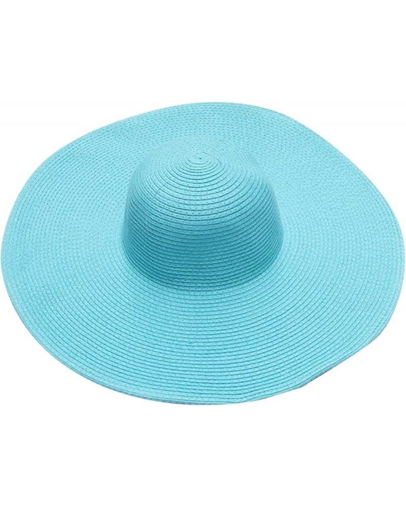 Summer Hats for Women Wide Bongrace Women Straw Beach Hat Little Girl Sun Cap Foldable Ladies Hats Old Looking Sky Blue-3 $13...