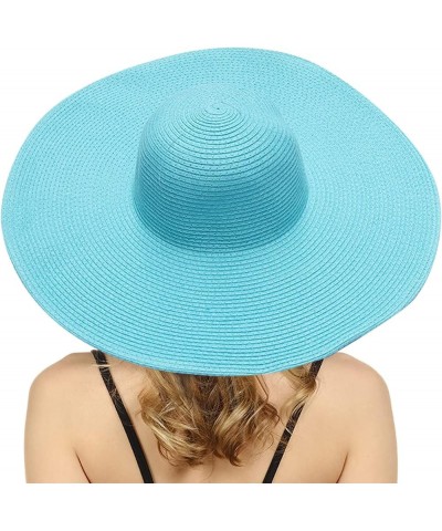 Summer Hats for Women Wide Bongrace Women Straw Beach Hat Little Girl Sun Cap Foldable Ladies Hats Old Looking Sky Blue-3 $13...