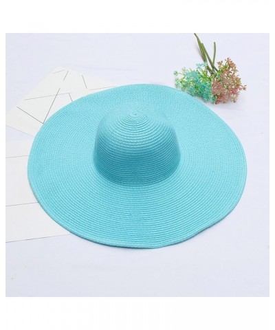 Summer Hats for Women Wide Bongrace Women Straw Beach Hat Little Girl Sun Cap Foldable Ladies Hats Old Looking Sky Blue-3 $13...