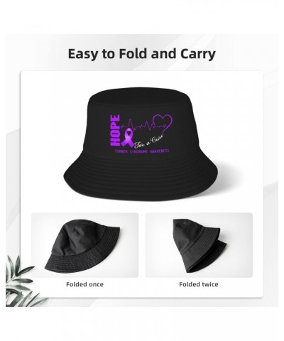 Hope for A Cure Turner Syndrome Awareness Bucket Hat for Men Women Boonie Hat Outdoor Summer Vacation Beach Travel Fishing Ca...