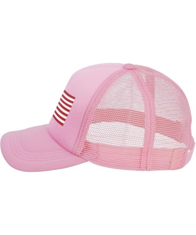 48-Star-Us-Flag Men/Women Adjustable Mesh Hat Trucker Hats Golf Baseball Cap Outdoor Sports Caps Pink $11.00 Baseball Caps