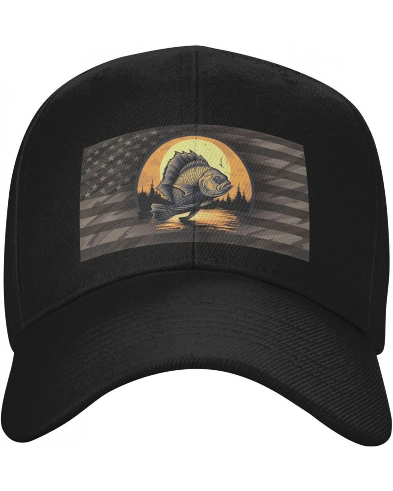 Bluegill Fish Classic Duckbill Caps for Stylish Sun Protection Black $12.74 Baseball Caps