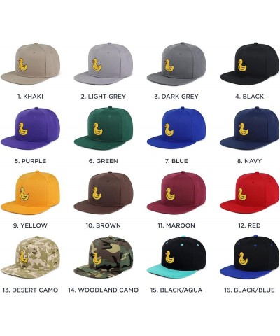 Duck Hip-Hop Snapback Hat Embroidered Baseball Cap Rubberduck Toy 39. Light Grey/Red $11.74 Baseball Caps