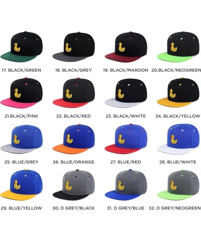 Duck Hip-Hop Snapback Hat Embroidered Baseball Cap Rubberduck Toy 39. Light Grey/Red $11.74 Baseball Caps