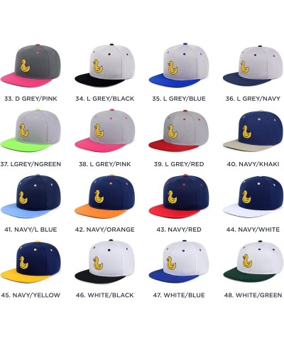 Duck Hip-Hop Snapback Hat Embroidered Baseball Cap Rubberduck Toy 39. Light Grey/Red $11.74 Baseball Caps