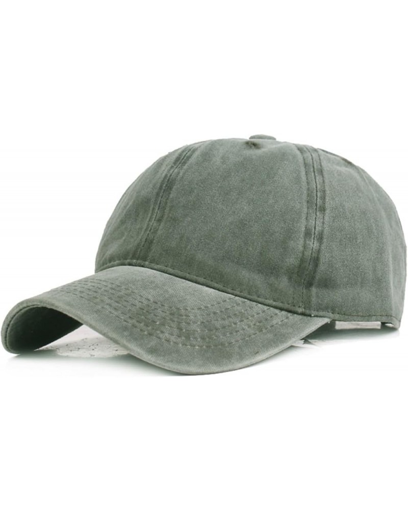 Baseball Cap Adjustable Baseball Hats Washing Sports Baseball Cap Unisex Classic Cotton Hat for Men Women Gray Green $7.74 Ba...