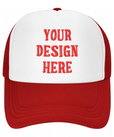 N/A" Personalized Baseball Cap Company Logo Text Picture Personalized Party Baseball Hat Cool Design Your Own Hats Hats Red-2...