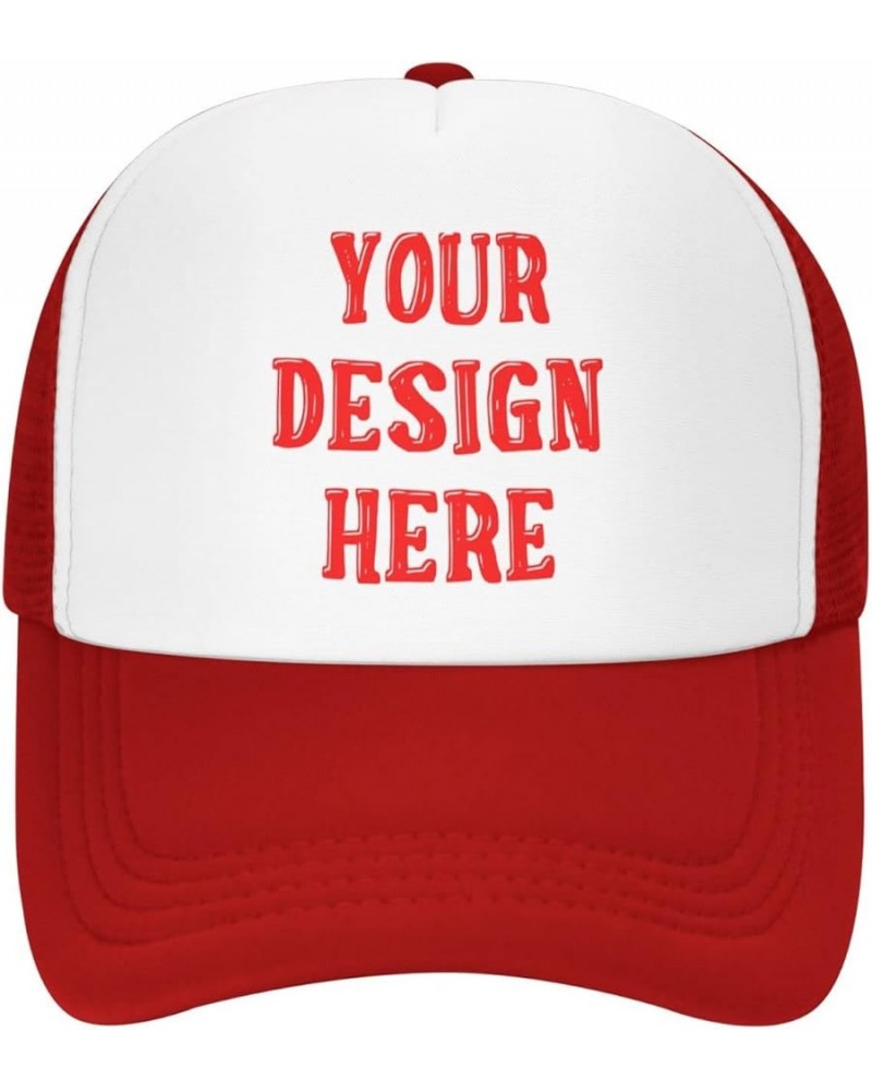 N/A" Personalized Baseball Cap Company Logo Text Picture Personalized Party Baseball Hat Cool Design Your Own Hats Hats Red-2...