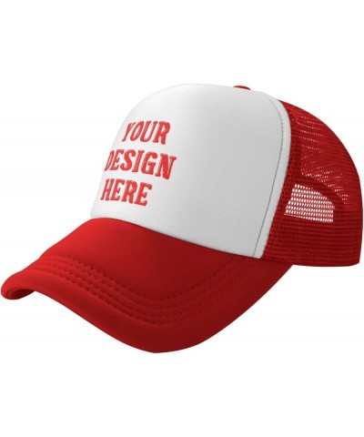 N/A" Personalized Baseball Cap Company Logo Text Picture Personalized Party Baseball Hat Cool Design Your Own Hats Hats Red-2...