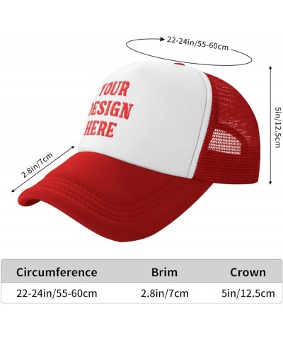 N/A" Personalized Baseball Cap Company Logo Text Picture Personalized Party Baseball Hat Cool Design Your Own Hats Hats Red-2...