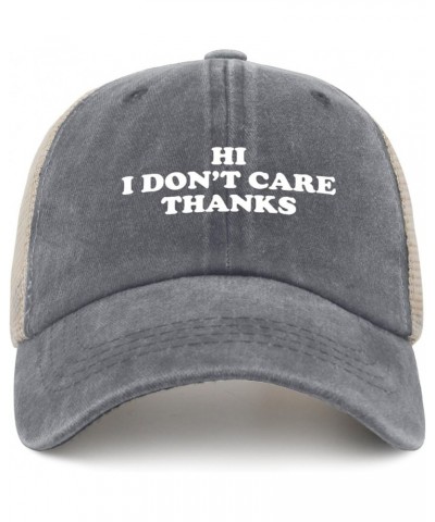 Hi I Don't Care Thanks Hats Funny Hat for Mens Women AllBlack Cowgirl Hats Bucket Hat Baseball Hat Sun Gray01 $10.34 Bucket Hats