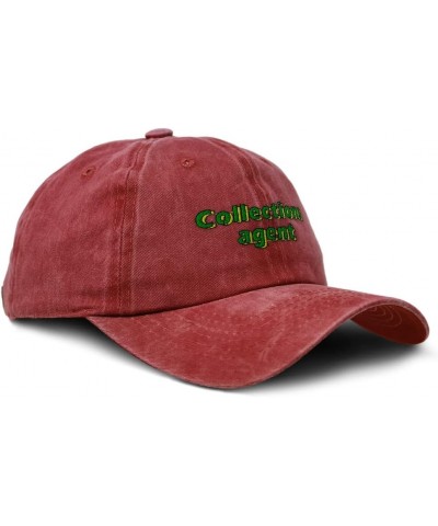 Soft Washed Baseball Cap Collections Agent Cotton Dad Hats for Men & Women Red Design Only $14.88 Baseball Caps