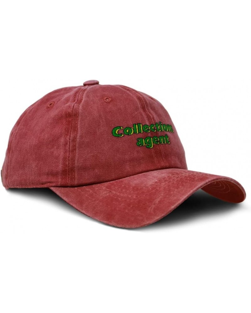 Soft Washed Baseball Cap Collections Agent Cotton Dad Hats for Men & Women Red Design Only $14.88 Baseball Caps