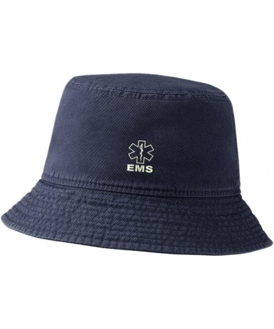 Women Bucket Hats for Men EMS - Emergency Medical Services Embroidered Unisex Bucket Hat Outdoor Fishing Hat Navy $11.63 Buck...