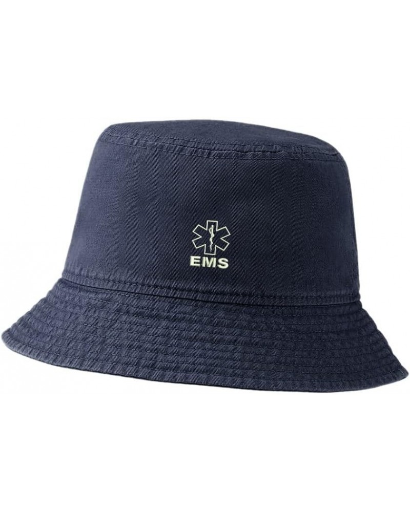 Women Bucket Hats for Men EMS - Emergency Medical Services Embroidered Unisex Bucket Hat Outdoor Fishing Hat Navy $11.63 Buck...