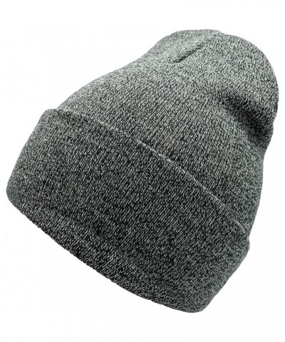 Unisex Knit Soft Warm Cuffed Beanie Hat Winter Camo Hats for Men Women Mixed Gray $7.01 Skullies & Beanies